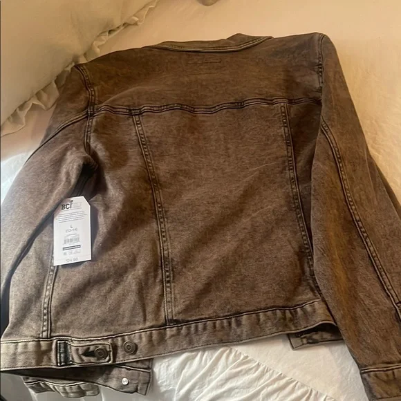 NWT Women's Blackish/Brownish Denim Jacket - Picture 4 of 5